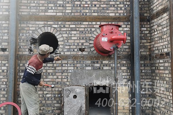 山西利森煤泥烘干機燃氣爐制造現場