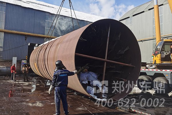 煤泥烘干機生產線安裝現場情況