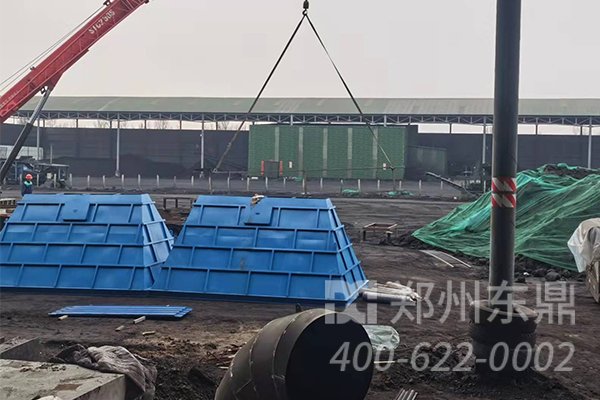 山西應縣煤泥烘干機施工現場實拍