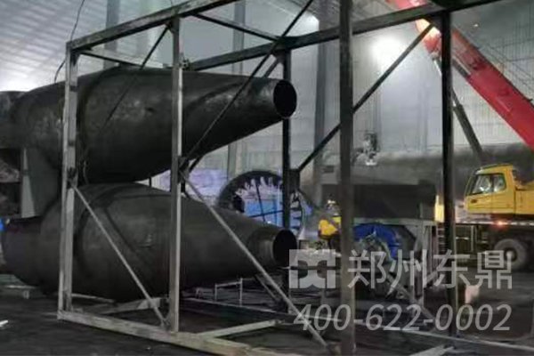 陜西彬州煤泥烘干機設備安裝現場實拍